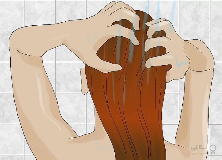 شستن مو زیر دوش