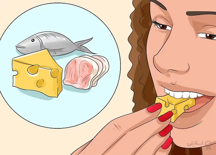 خوردن پنیر، ماهی و گوشت قرمز