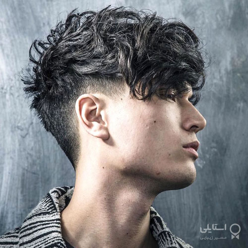 مدل موی حجیم و زاویه‌دار + کمی محو شدگی در بغل‌ها