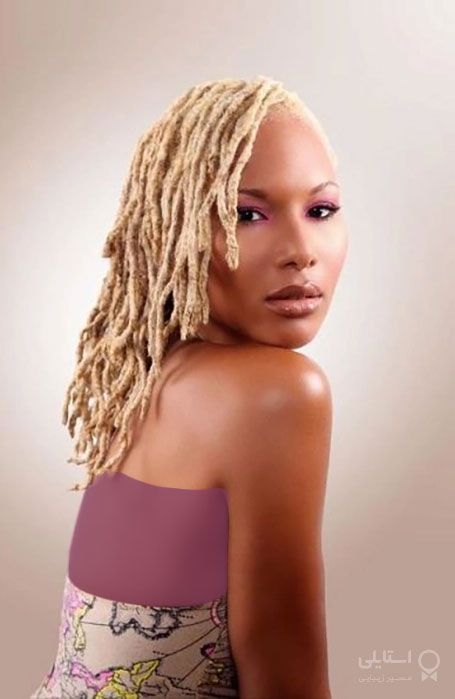 مدل موی متوسط با گیس آفریقایی