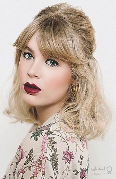 مدل موی نیمه جمع برای موی متوسط