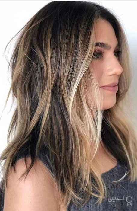 مدب موی متوسط تیره با بالیاژ