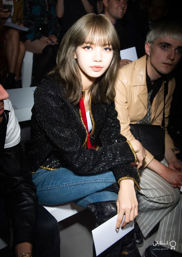 لیسا بلک پینک موهای چتری