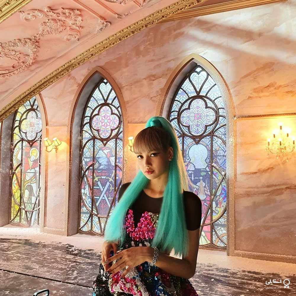 لیسا بلک پینک موهای چتری