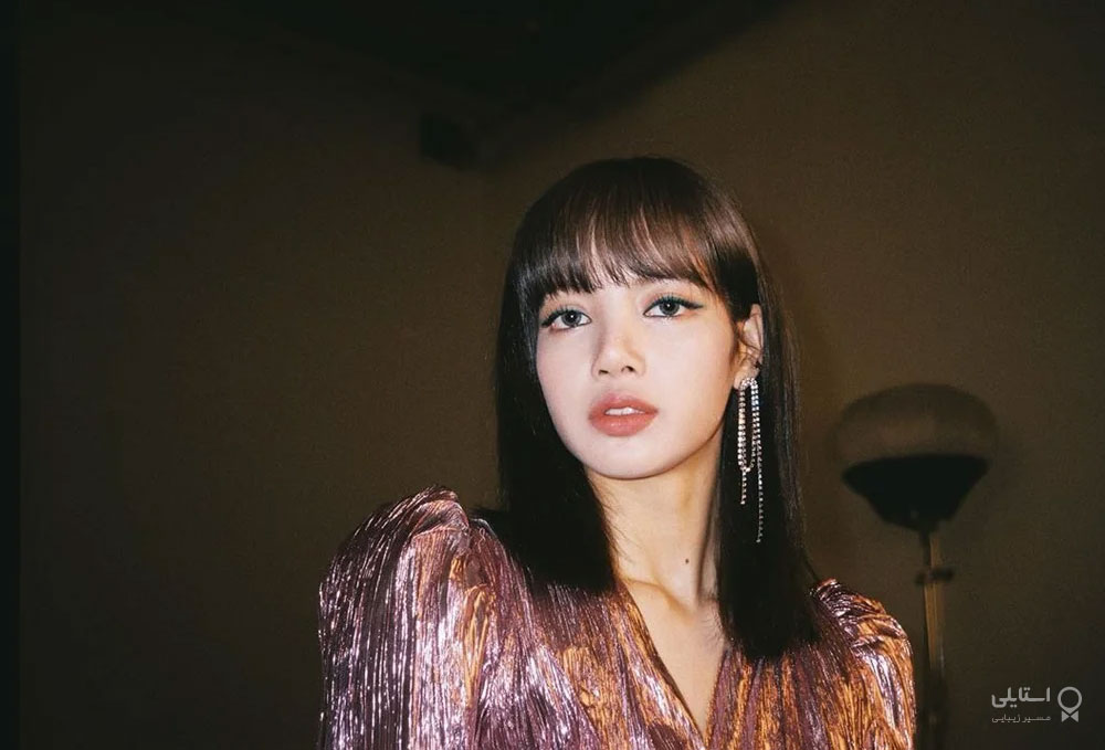 لیسا بلک پینک موهای چتری