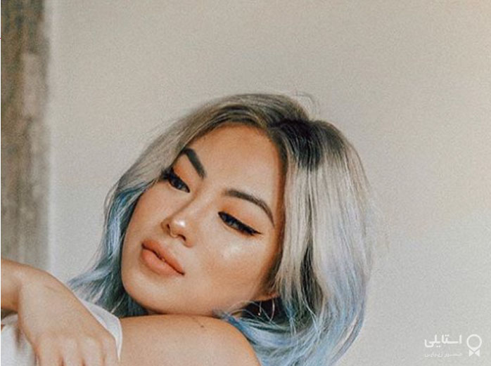 مدل مو با ترکیب رنگ آبی