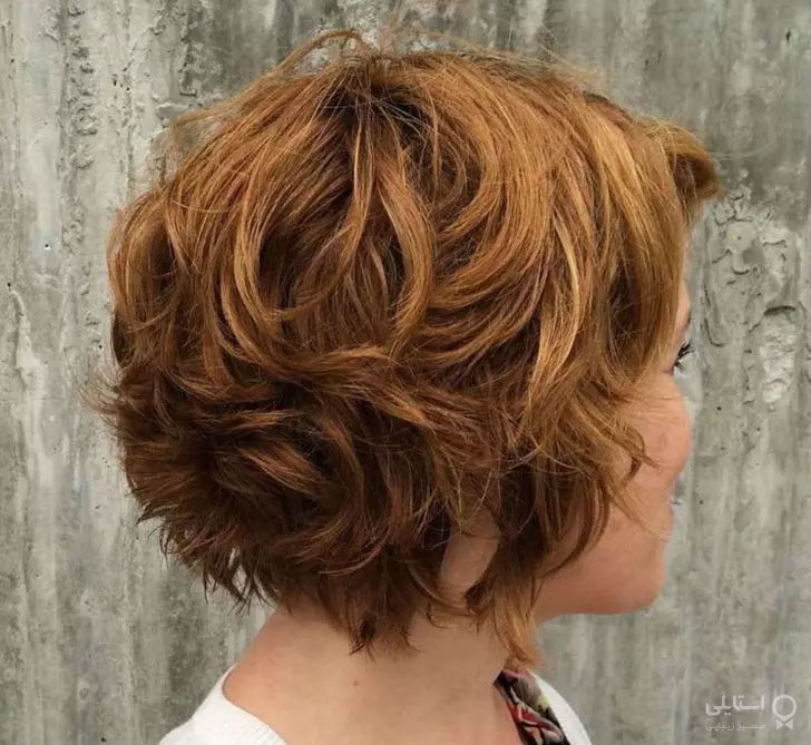 مدل موی  باب موج‌دار لایه‌ای