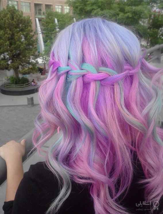  آمبره رنگین کمانی پاستیلی / ایده‌های رنگ موی آمبره