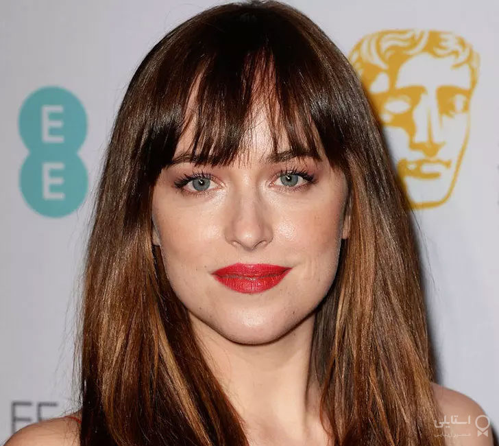 مدل موی بلند و صاف با چتری