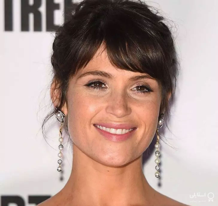 شینیون همراه با چتری ضخیم