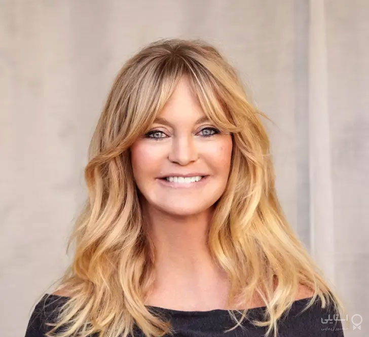  مدل مو آشفته با چتری پرده‌ای