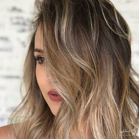 نگ موی بلوند دودی صورتی