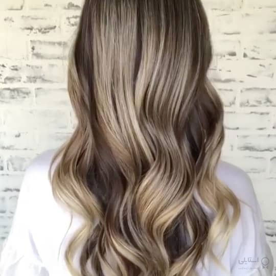 رنگ بلوند دودی با هایلایت عسلی