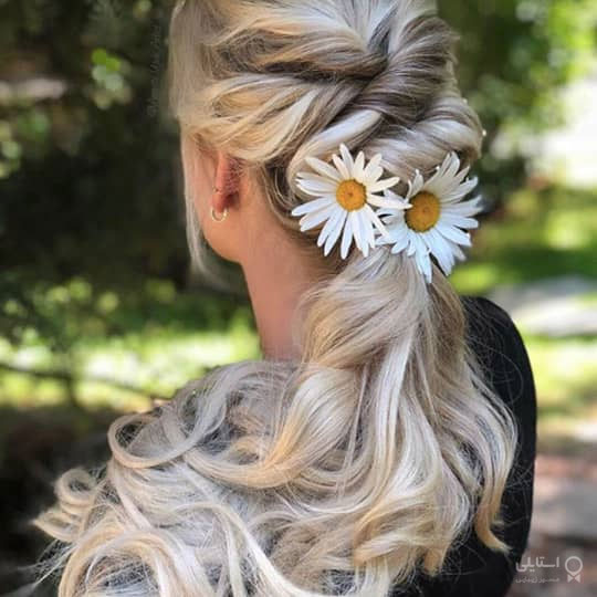 رنگ بلوند دودی با لولایت قهوه ای