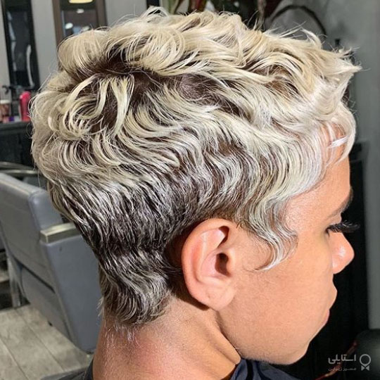 رنگ قهوه‌ای-دودی با رنگ بلوند دودی