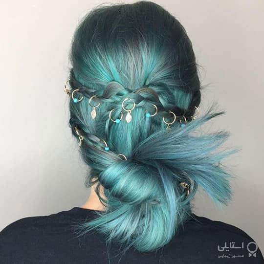 موی خاکستری ترند سال 2020 - خاکستری و سبز کله غازی