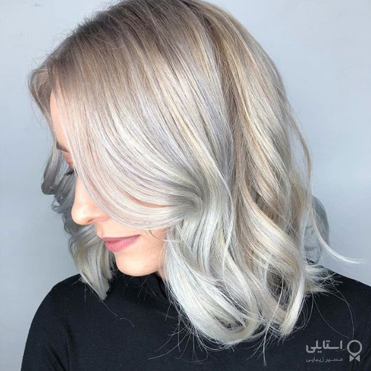 موی خاکستری ترند سال 2020 - خاکستری بلوند