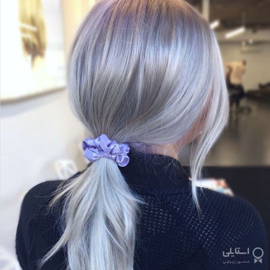 موی خاکستری ترند سال 2020 -خاکستری مرواریدی