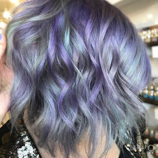 موی خاکستری ترند سال 2020 - خاکستری و ارغوانی کم‌رنگ