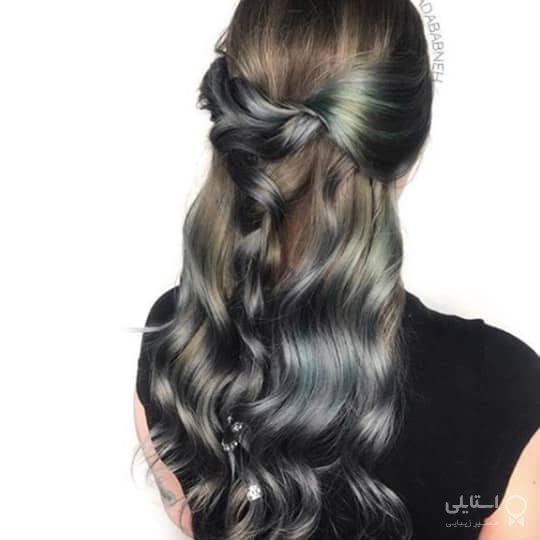 موی خاکستری ترند سال 2020 - خاکستری آبی و قهوه‌ای