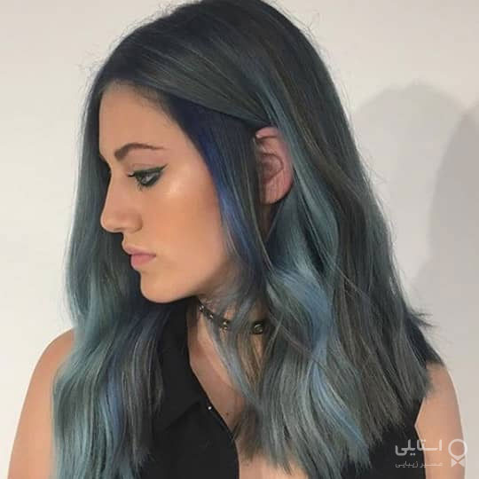 موی خاکستری ترند سال 2020 - خاکستری و فیروزه‌ای