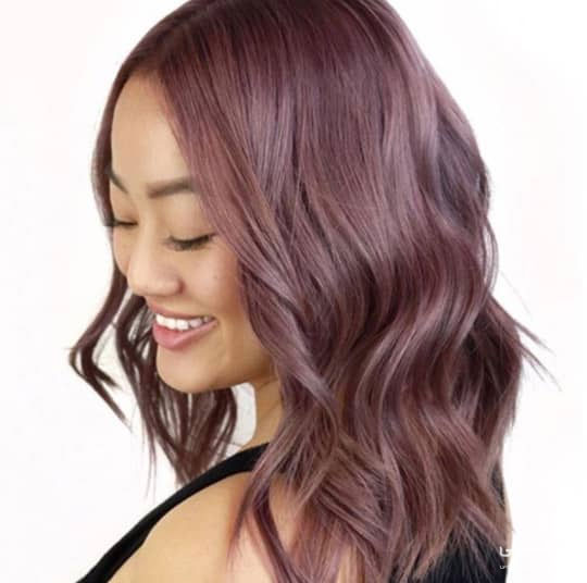 رنگ مو ارغوانی روشن خاکی