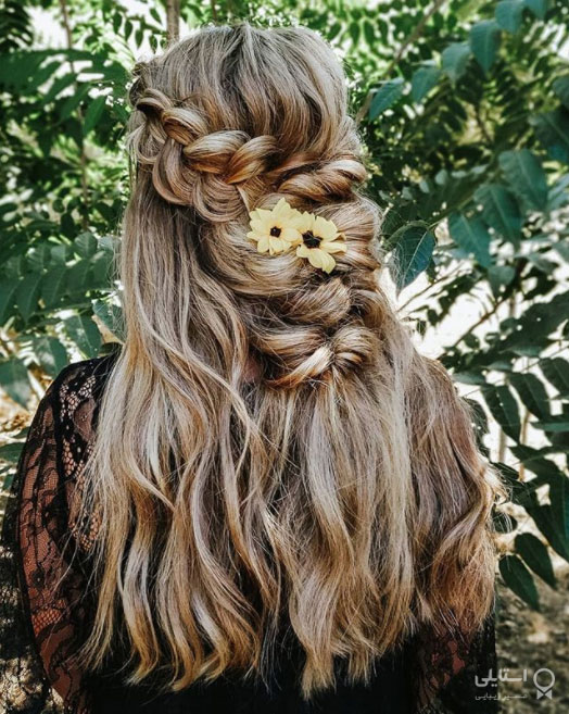 موی نیمه جمع و شینیون برای موهای نازک