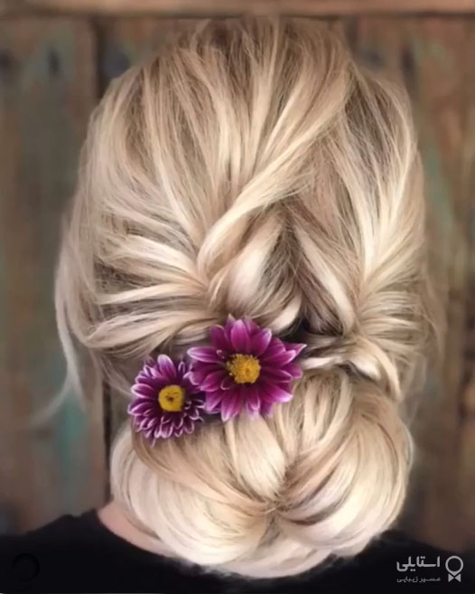 موی نیمه جمع و شینیون برای موهای نازک