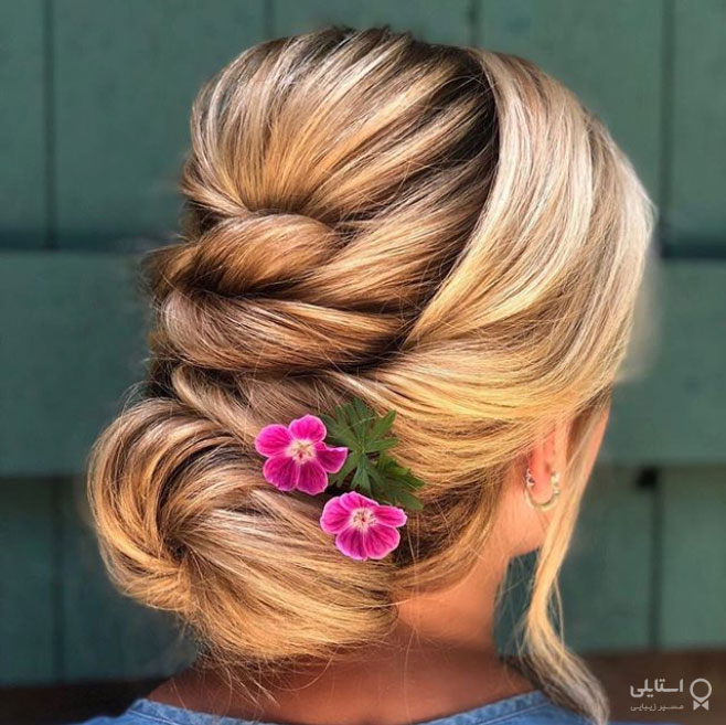 موی نیمه جمع و شینیون برای موهای نازک