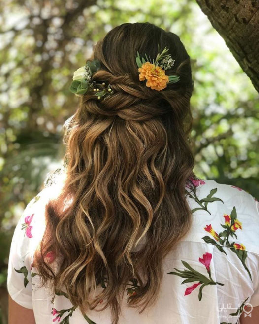 موی نیمه جمع و شینیون برای موهای نازک