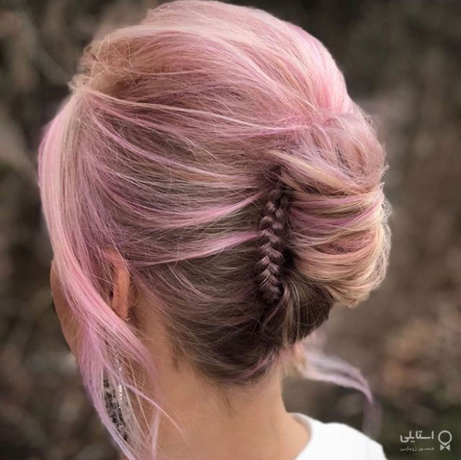 موی نیمه جمع و شینیون برای موهای نازک - فرانسوی