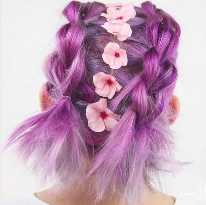 مدل موی شینیون با گیس - گیس دم موشی