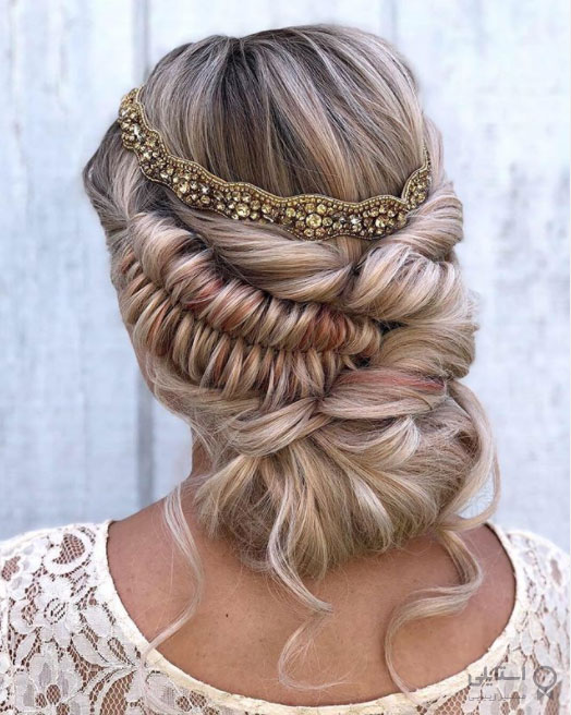 مدل موی شینیون با گیس - گیس پرنسسی