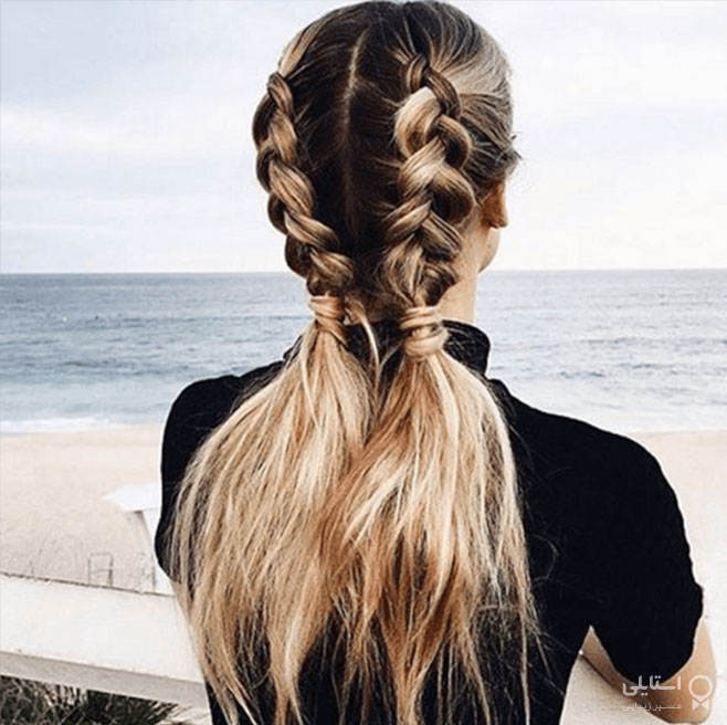 شنیون کلاسیک با موی گیس