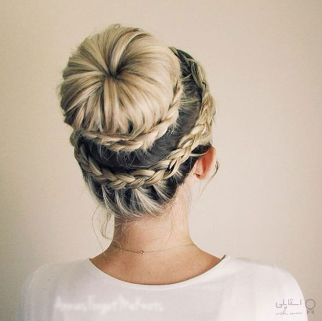 مدل موی شینیون با گیس - فاکس هاوک با گیس ریز