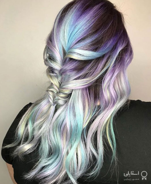 رنگ موی هولوگرافیکی با تکنیک بالیاژ