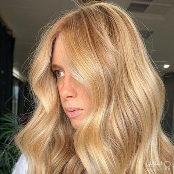 بلوند طلایی با لولایت‌های بلوطی