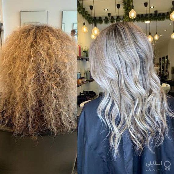 بلوند سفید با لولایت‌های قهوه‌ای