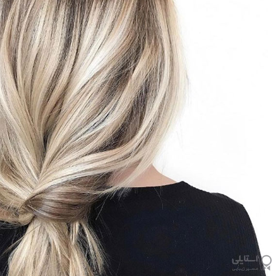بلوند کرمی با لولایت‌های خاکستری