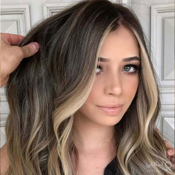 قهوه‌ای طلایی با هایلایت ضخیم