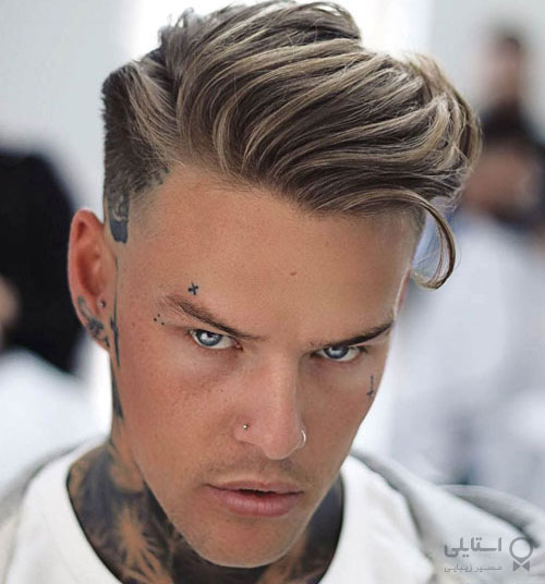 مدل مو کج با کناره‌های محو شده