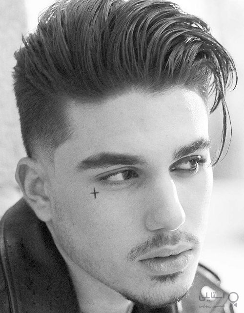 مدل مو کج با کناره‌های محو شده