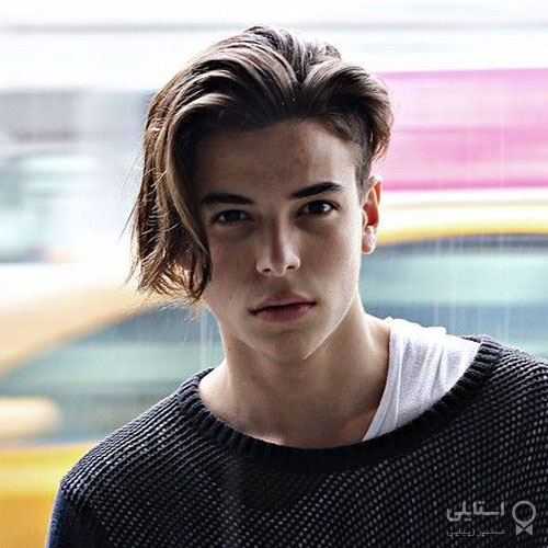 مدل مو کج با کناره‌های بلند