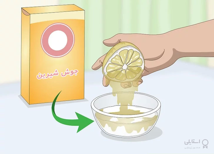 مخلوط جوش شیرین با لیمو