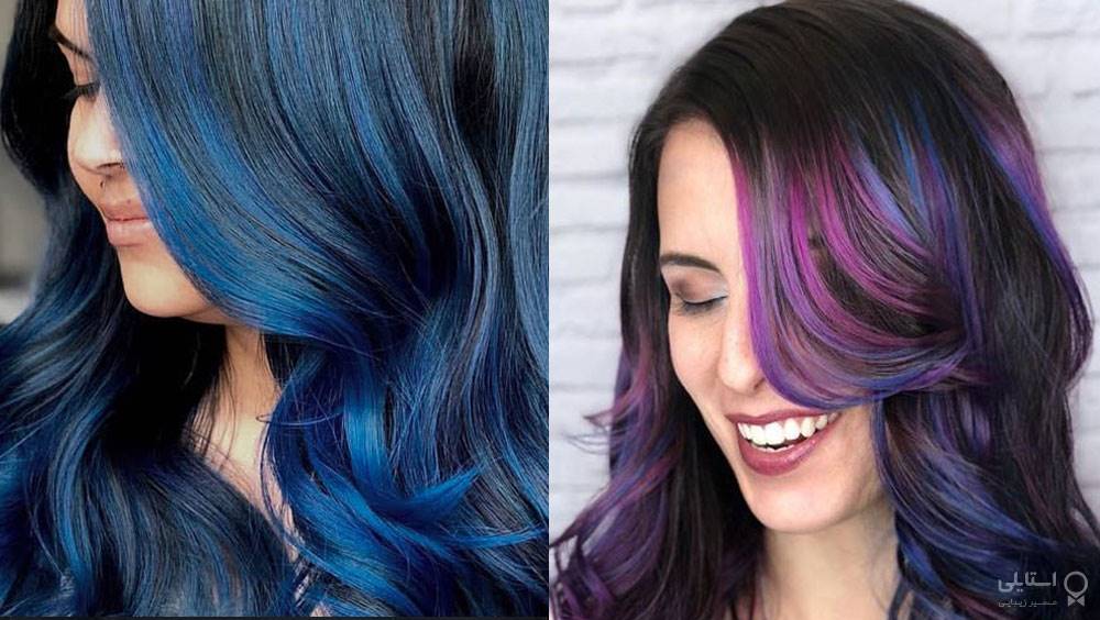 32 ایده وسوسه‌ کننده رنگ موی آبی و بنفش